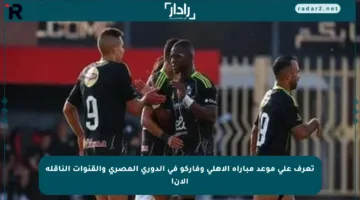 تعرف على موعد مباراة الأهلي وفاركو في الدوري المصري والقنوات الناقلة الآن!